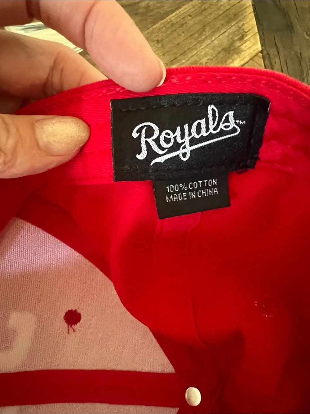 Red KC Embroidered Snapback Hat KC Monarchs Royals